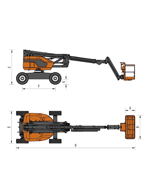 Коленчатый подъемник SKYBOOM GTZZ-18J